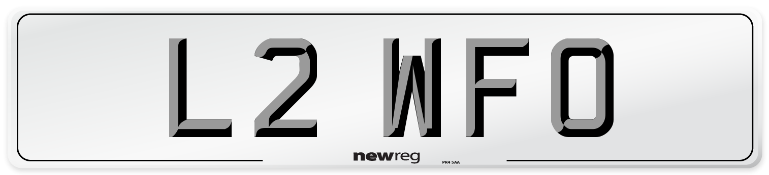 L2 WFO Number Plate from New Reg